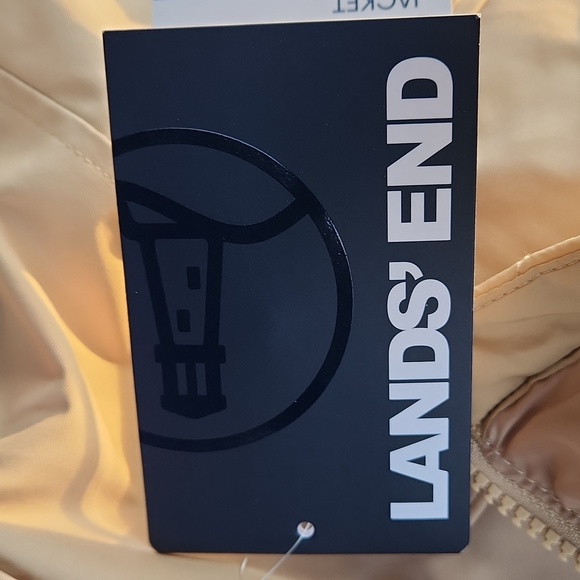 Lands End 3 in 1 Tan Water Resistant Jacket with Hood and Visor in Size Large - Picture 6 of 9